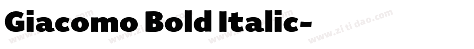Giacomo Bold Italic字体转换